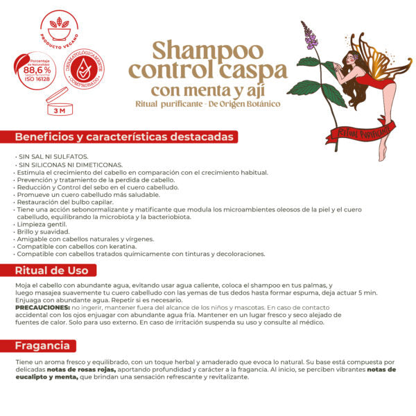 Shampoo Control Caspa Ritual Botánico 400ML