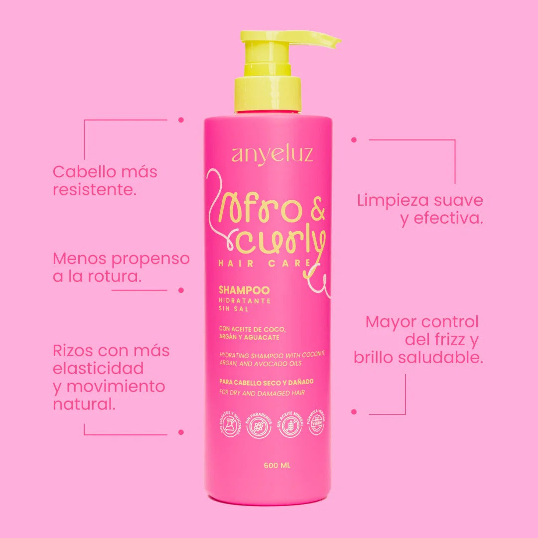 SHAMPOO HIDRATANTE AFRO & CURLY Anyeluz