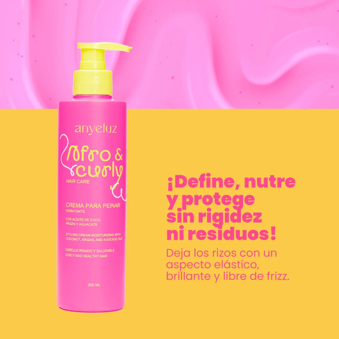 CREMA PARA PEINAR HIDRATANTE AFRO & CURLY ANYELUZ