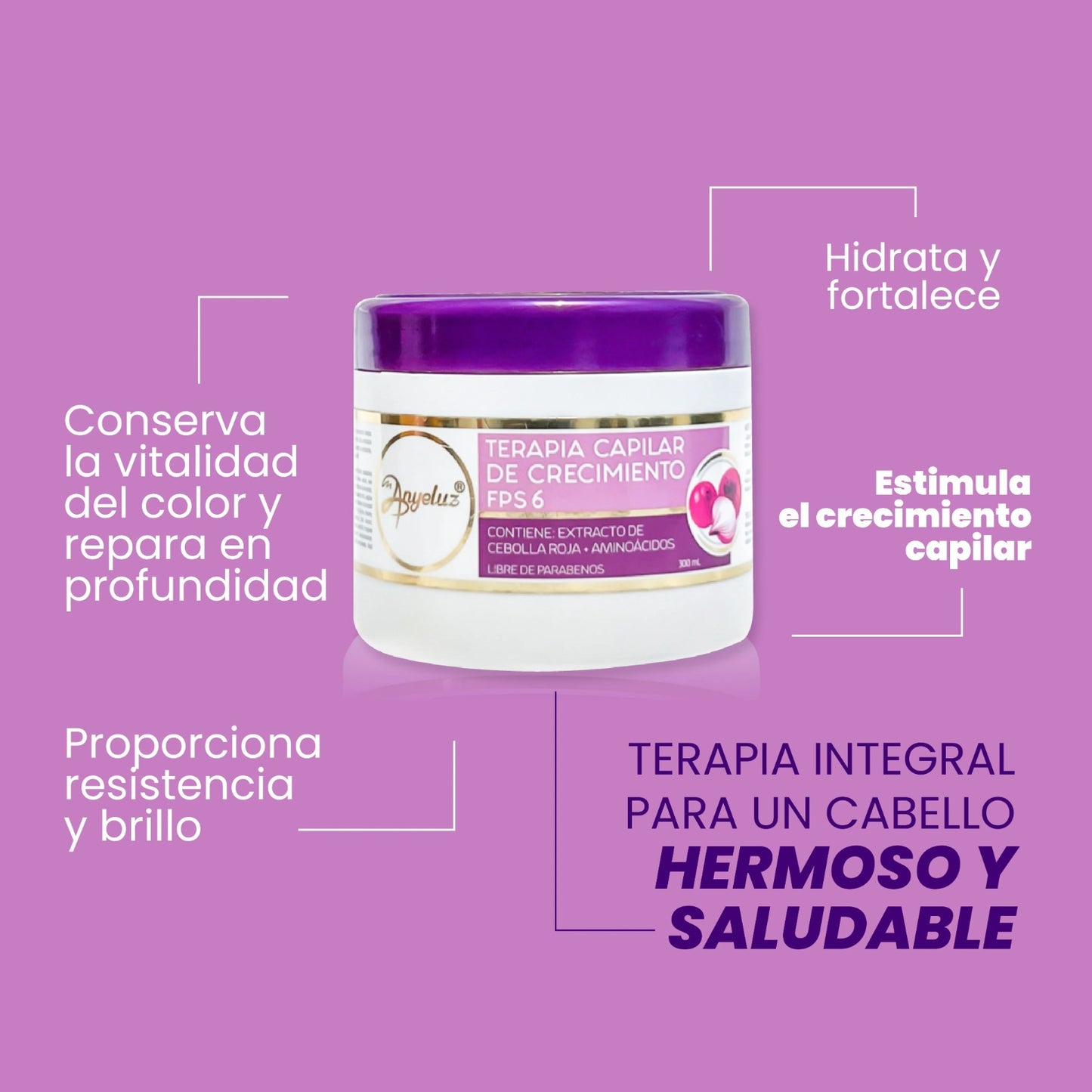 TERAPIA CAPILAR DE CRECIMIENTO CEBOLLA ANYELUZ
