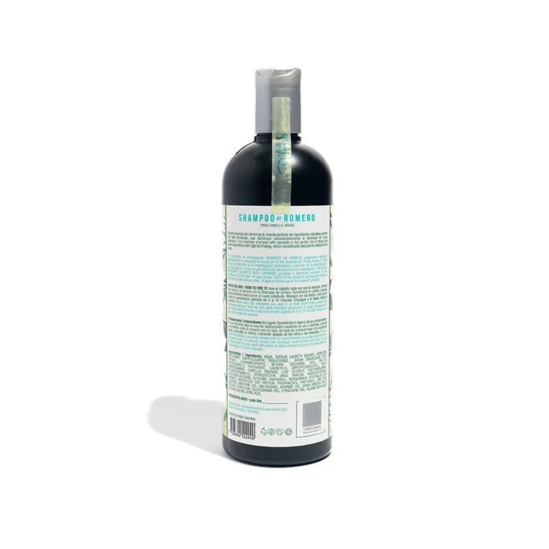 Shampoo de Romero Para Cabello Graso La Receta 450 ML