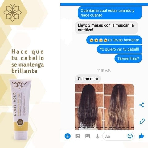 MASCARILLA NUTRITIVA CLASS GOLD PARA EL CABELLO 250ml