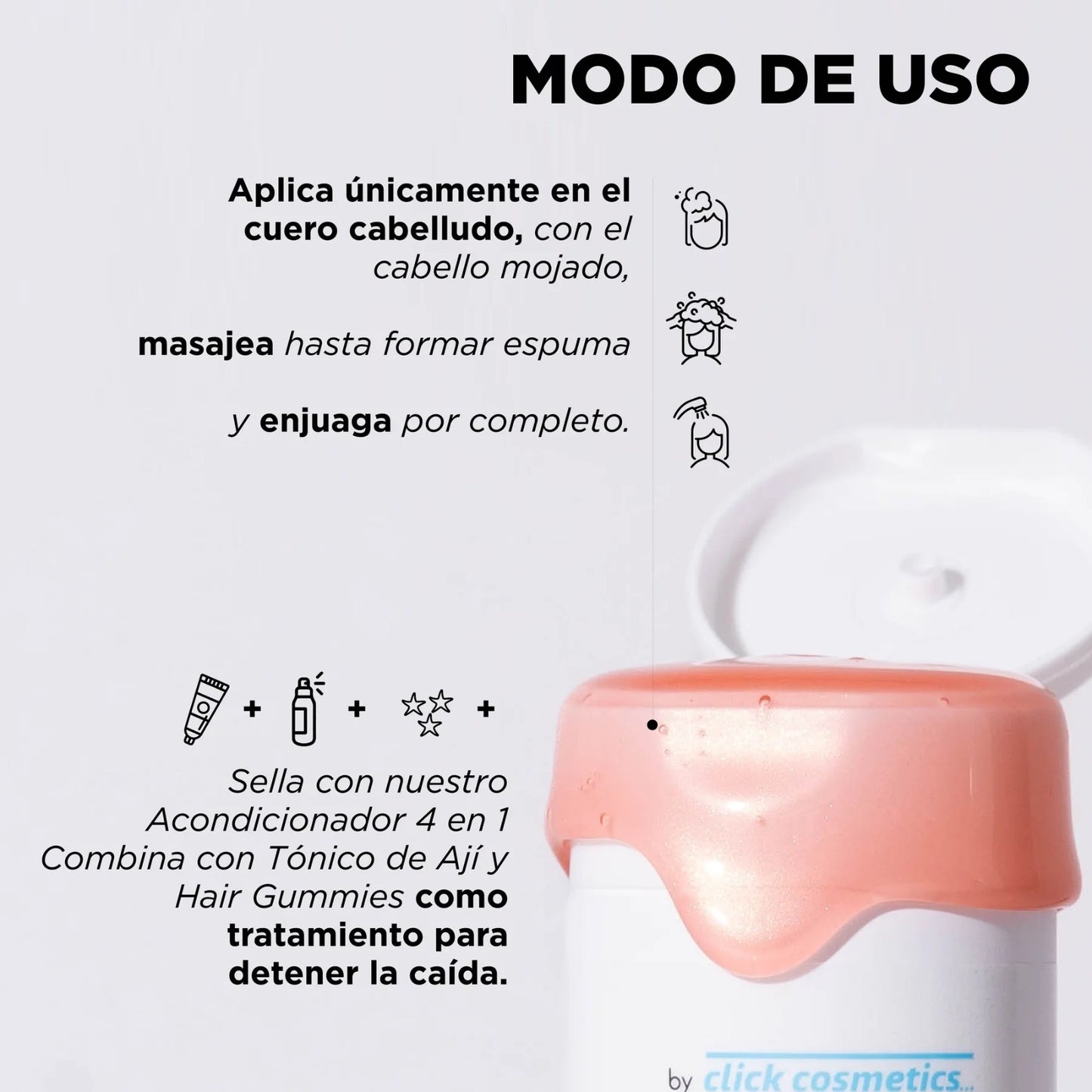 Shampoo para cabello graso Click Hair