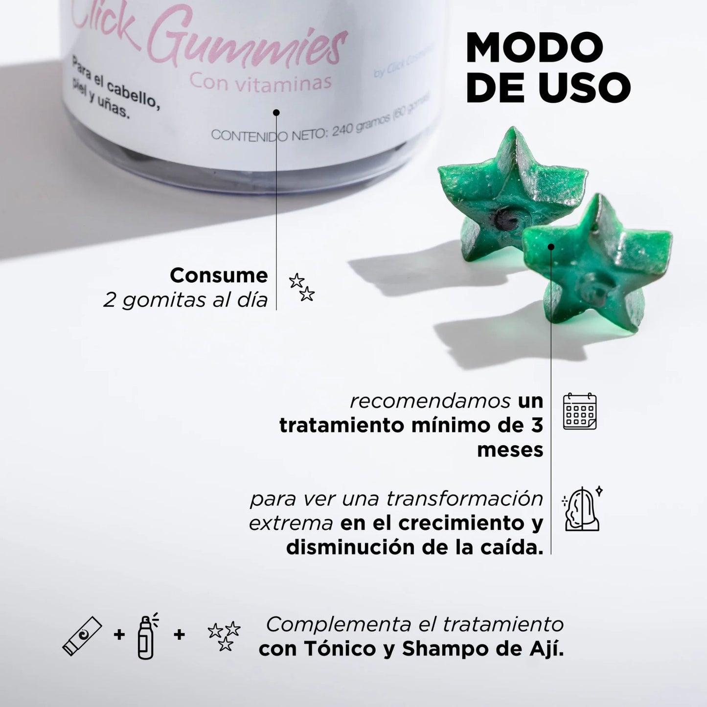 Hair gummies de vitaminas Click Hair