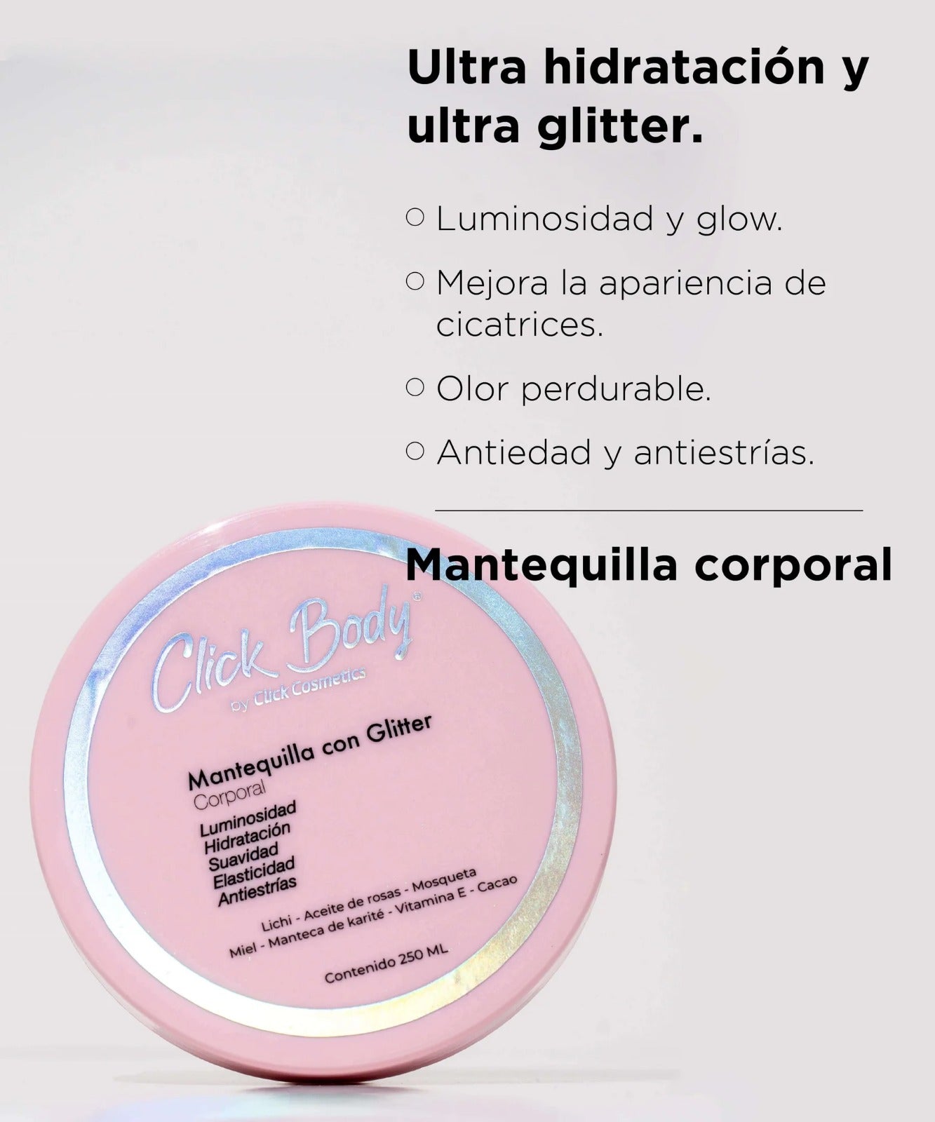 Mantequilla con glitter Click Hair