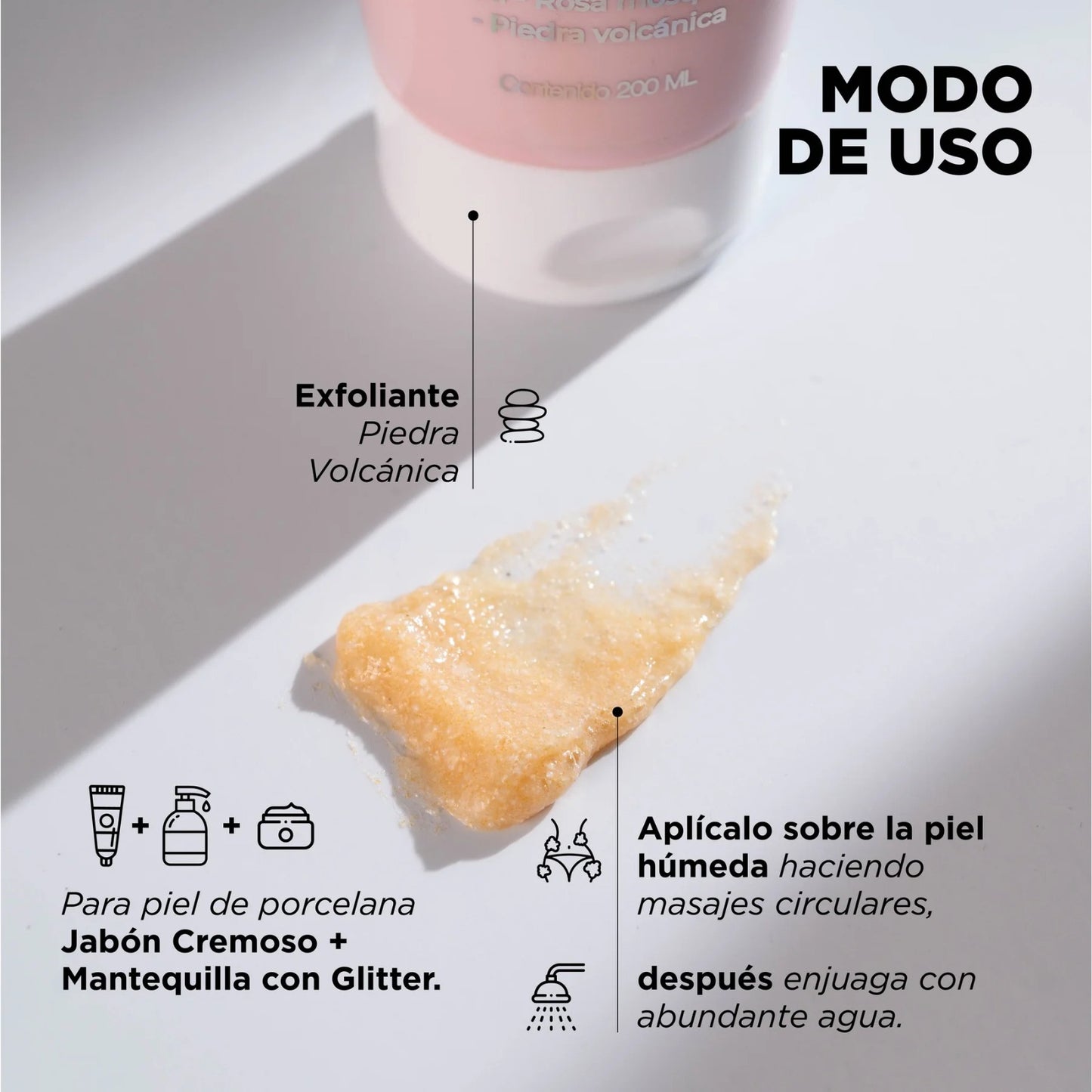 Exfoliante corporal de rosas