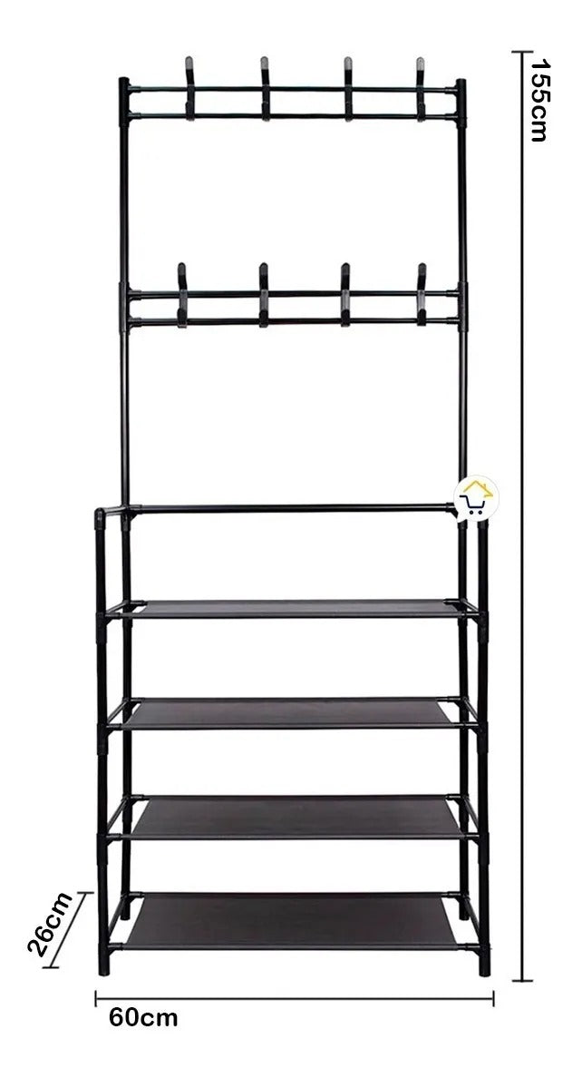 Zapatero Perchero 4 Niveles 60cm