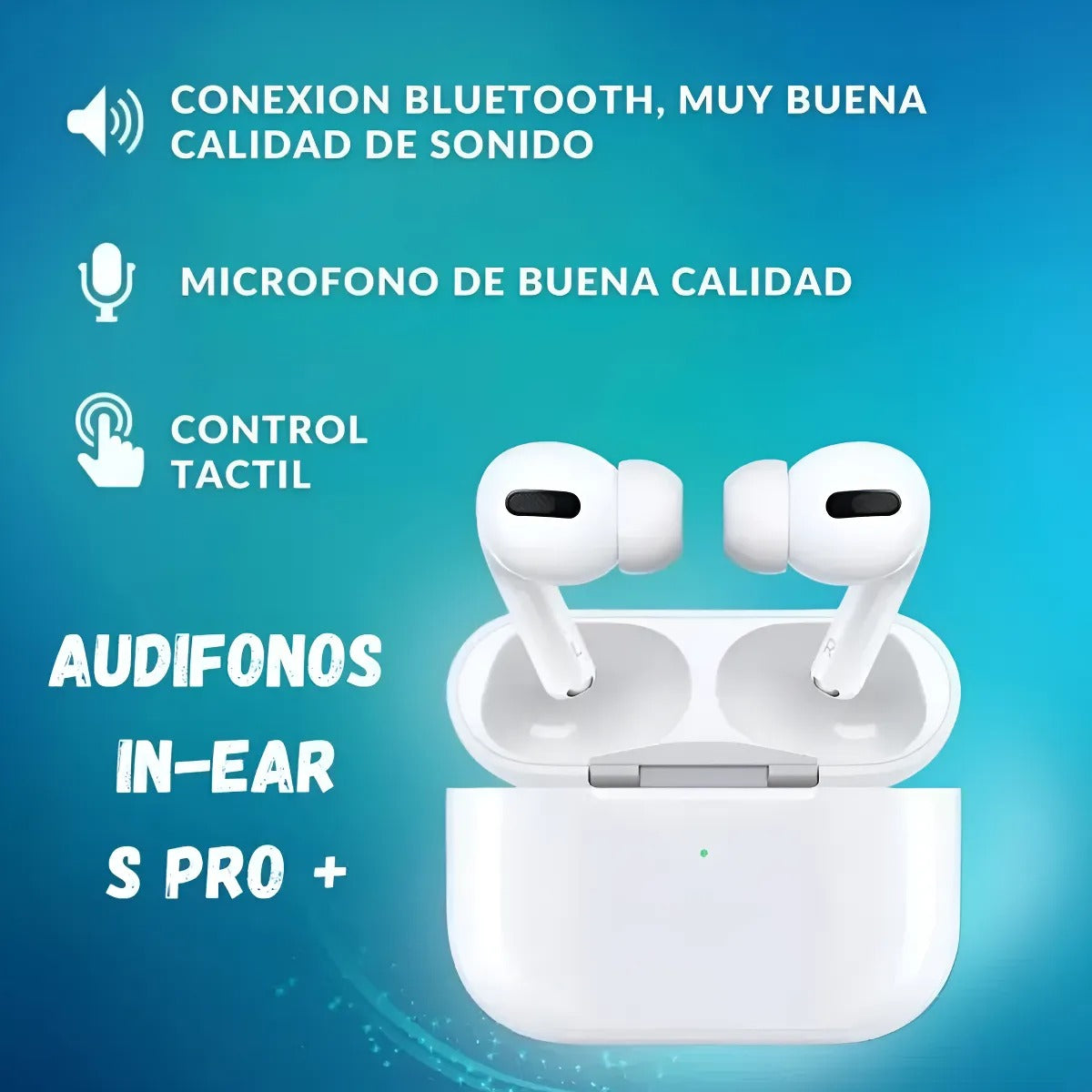 Reloj inteligente con audifonos y Powerbank