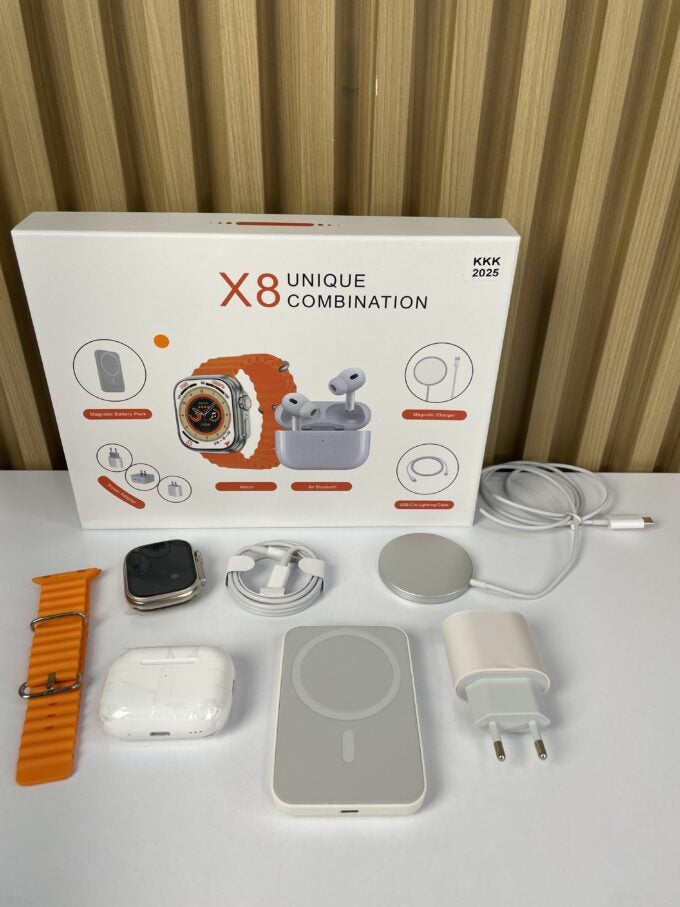 Reloj inteligente con audifonos y Powerbank