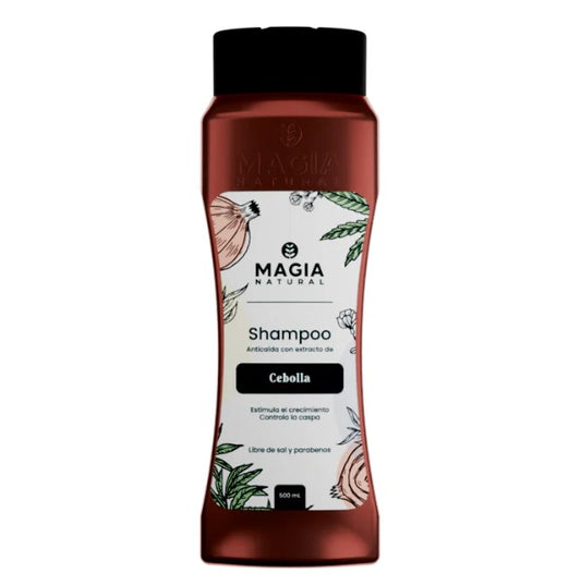 SHAMPOO ANTICAÍDA CON CEBOLLA Y CANNABIS 500ml Magia Natural