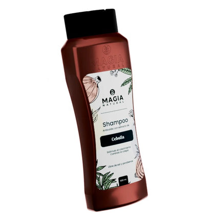 SHAMPOO ANTICAÍDA CON CEBOLLA Y CANNABIS 500ml Magia Natural